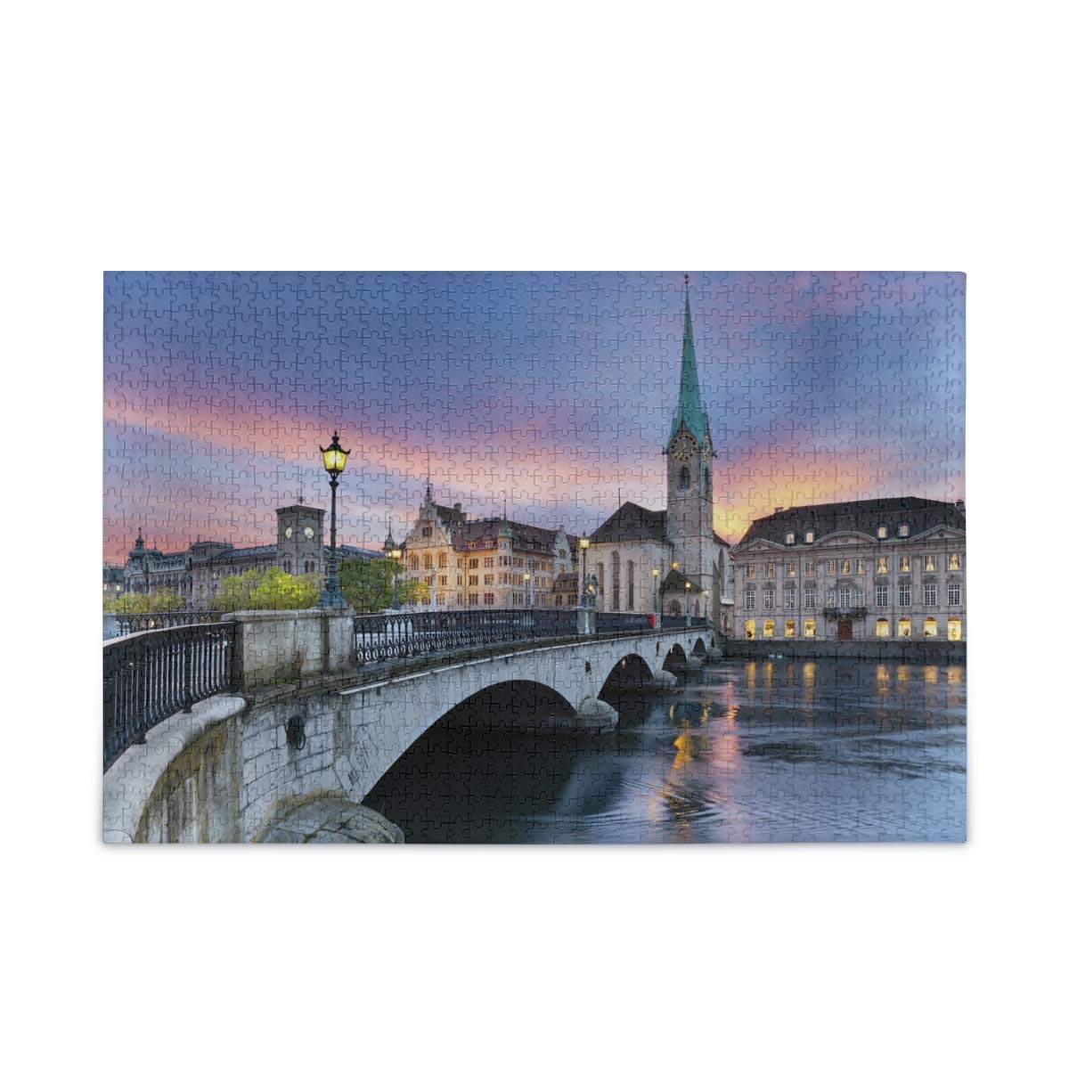 Zurich View 1000 Piece Jigsaw Puzzle for Kids & Adults - DIY Gift, Family Game Night, Stress Relief & Home Decor