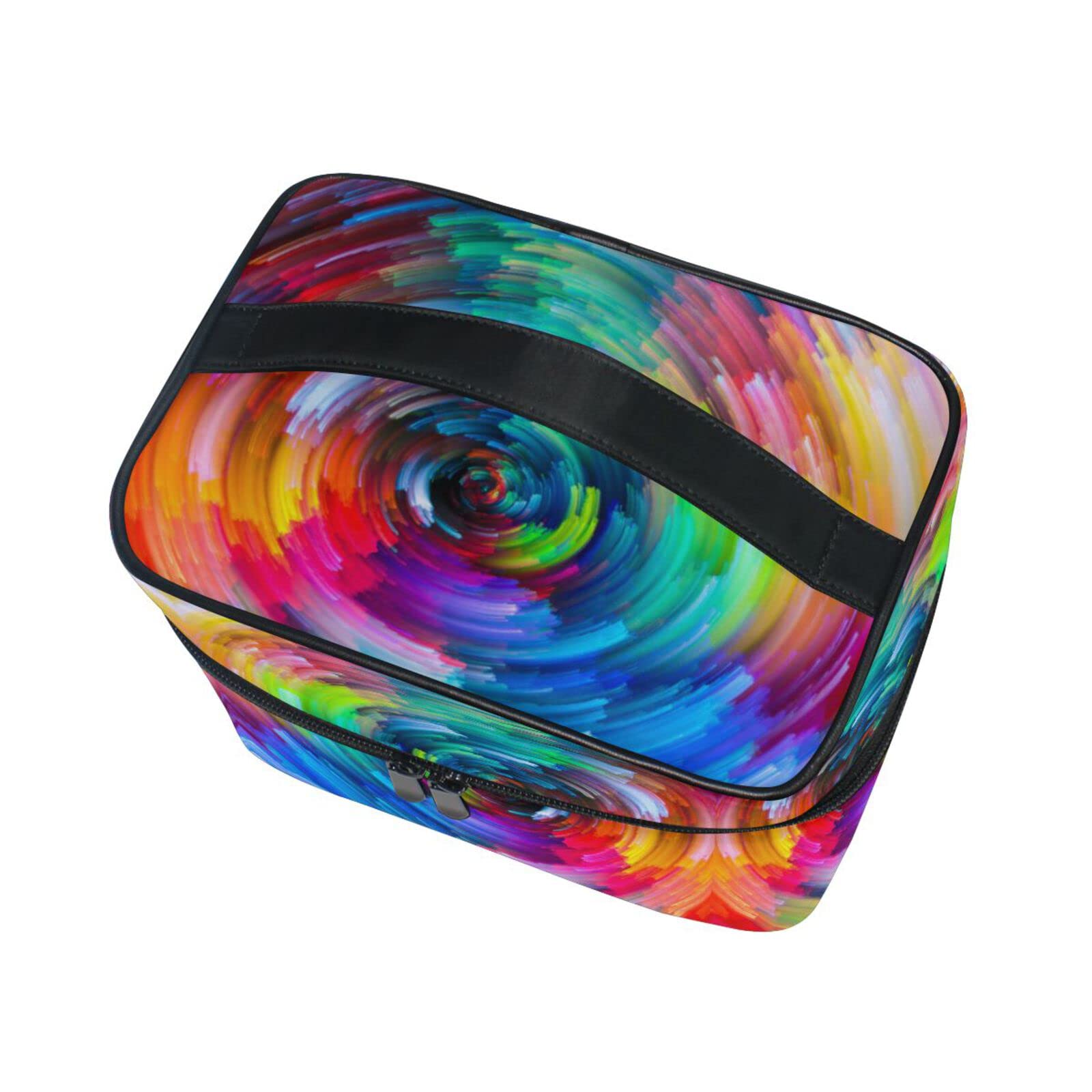Rainbow Watercolor Cloud Marble Cosmetic Bag - Zippered Makeup Organizer Pouch for Women & Girls | Travel Toiletry Case, Perfect for Daily Use & Gift Giving