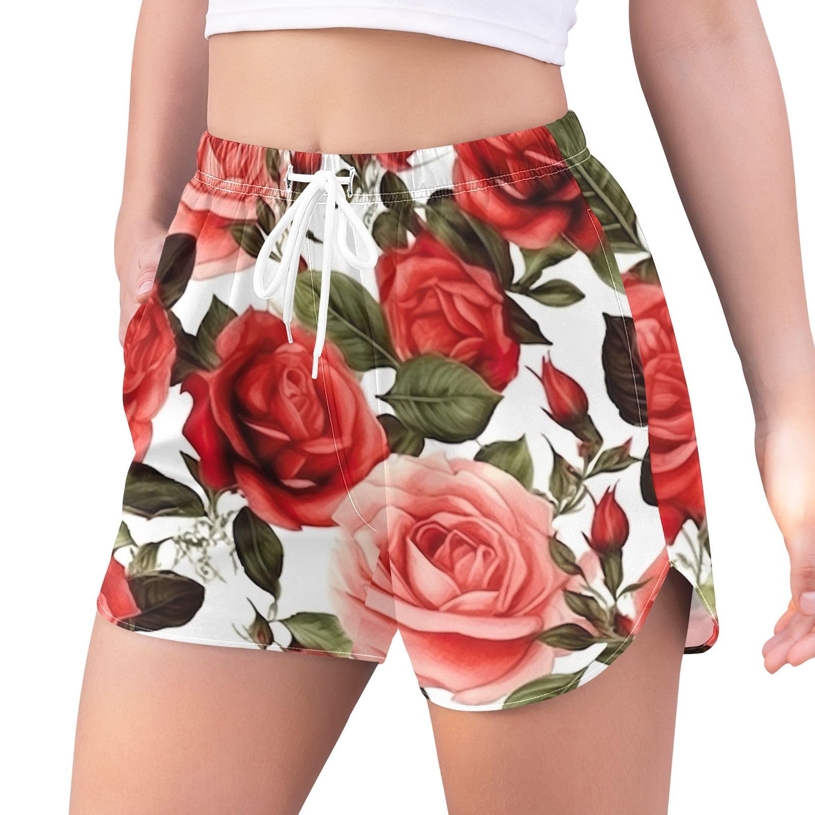 GAIGEO Women's Basketball Athletic Shorts - Comfortable Workout & Lounge Shorts for Women (Sizes S-XXL) - Perfect for Gym, Running, Yoga & Home Wear