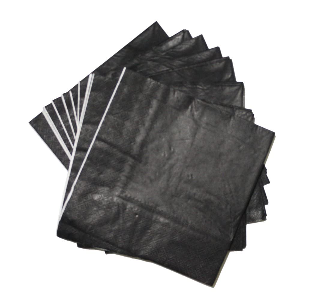 Premium Black Paper Napkins for Parties - 20-Pack 2-Ply Disposable Beverage & Cocktail Napkins for Birthday, Wedding, Graduation, Restaurant & Picnic - Elegant Dining & Event Decor