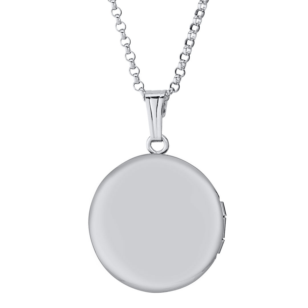 Sterling Silver 19mm Round Compass Locket Necklace - Vintage Nautical Jewelry for Women - Perfect for Travel, Adventure & Everyday Wear