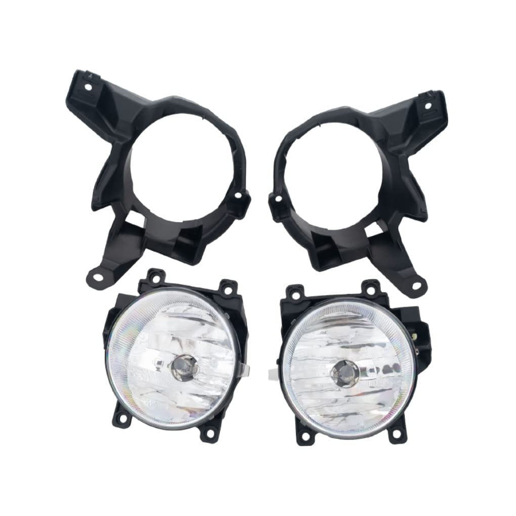 2013-2015 Toyota RAV4 Fog Light Assembly Kit - DOT/SAE Compliant Halogen Lights with Switch & Wiring Harness (Driver/Passenger Side) - Perfect for Night Driving and Off-Road Adventures