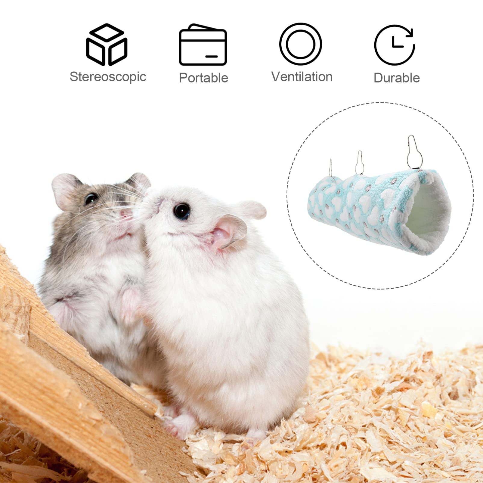 Balacoo Hamster Tunnel Nest & Bunk Bed - Cage Accessories for Small Pets - Play & Sleep Comfort