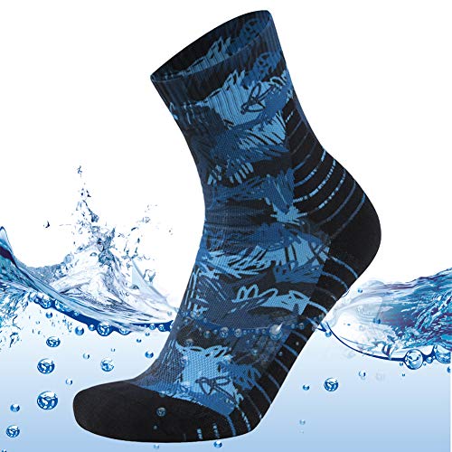 MEIKAN 100% Waterproof Socks for Men & Women - Breathable Digital Print Hiking, Trekking & Wading Socks (1 Pair) - Ideal for Outdoor Adventures, Water Sports & Cold Weather Activities