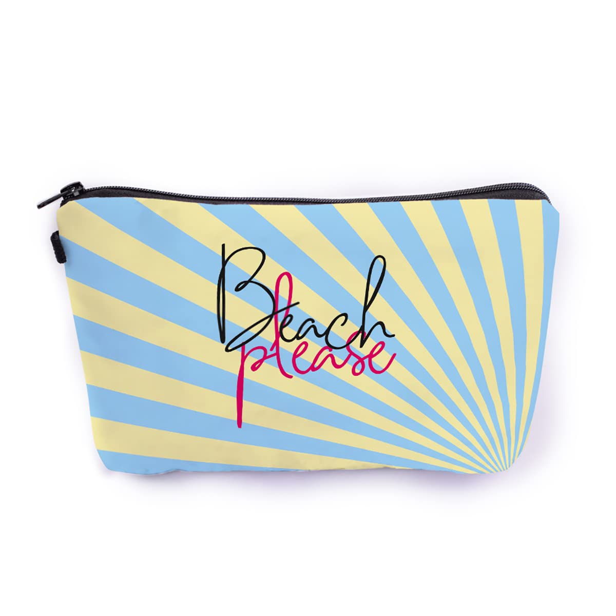 Crazyify Stylish Canvas Makeup Bag for Women - Waterproof Cosmetic Pouch with Zipper, Travel Toiletry Organizer | Perfect for Travel, Gym & Daily Use