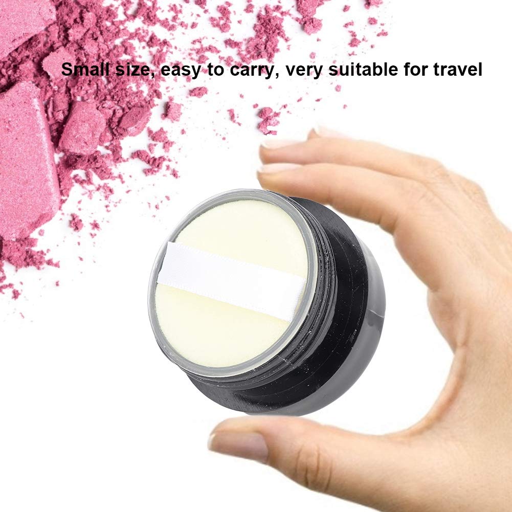 Vintage Rose Empty Loose Powder Dispenser Box with Powder Puff - Black Cosmetic Case for Makeup Organization | Perfect for Travel, Home Vanity & Professional Makeup Artists