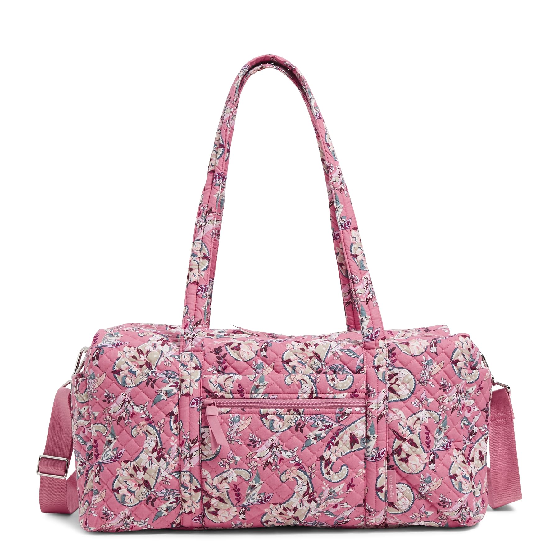 Vera Bradley Women's Cotton Medium Travel Duffel Bag - Lightweight Carry-On Weekender Bag for Gym, Beach & Overnight Trips - Perfect for Vacation, Workout & Weekend Getaways