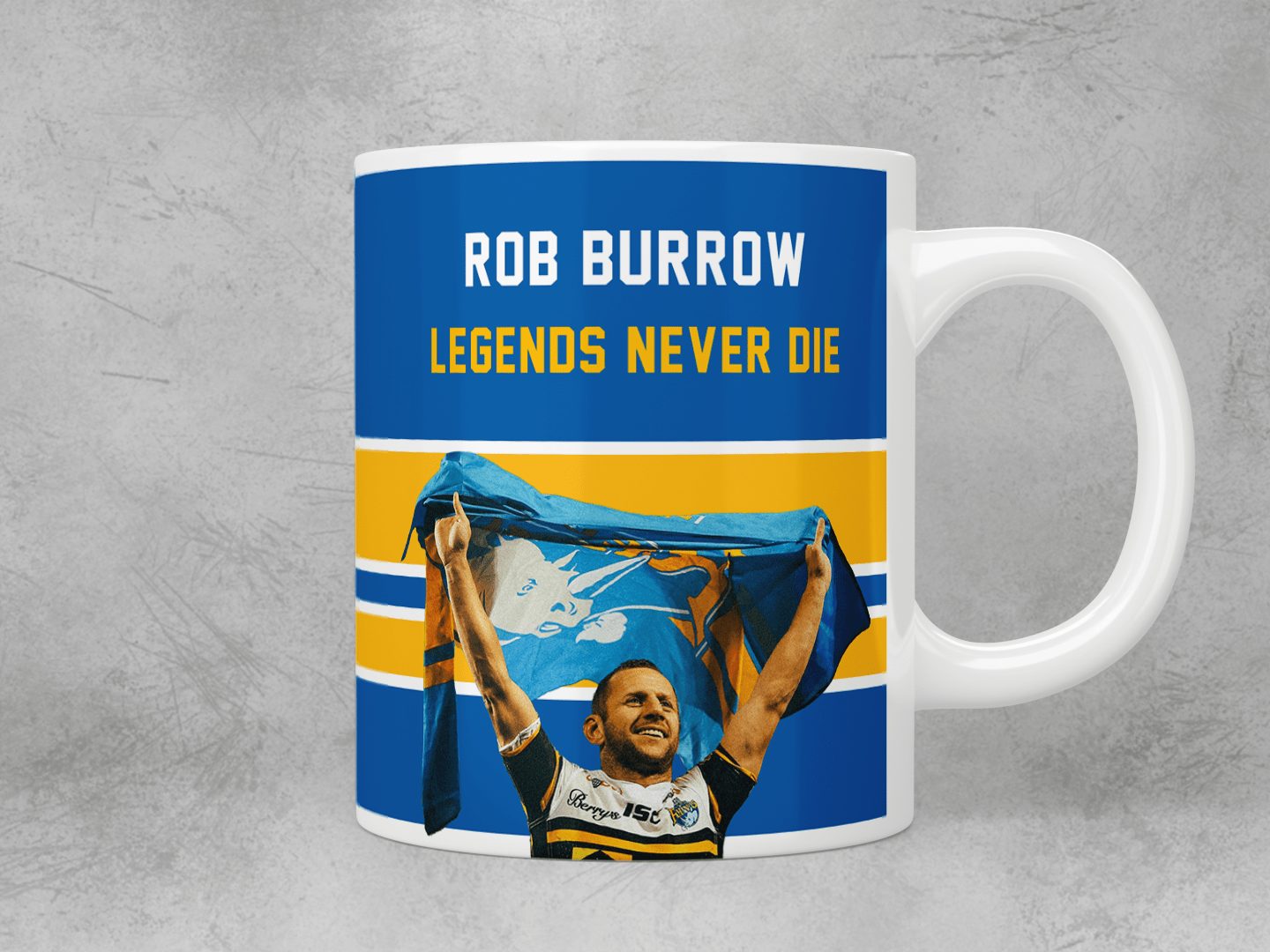 Rob Borrow: Legends Never Die Coffee Mug - Inspirational Gift for Gamers, Esports Fans & Motivational Drinkware for Home, Office or Gaming Setup