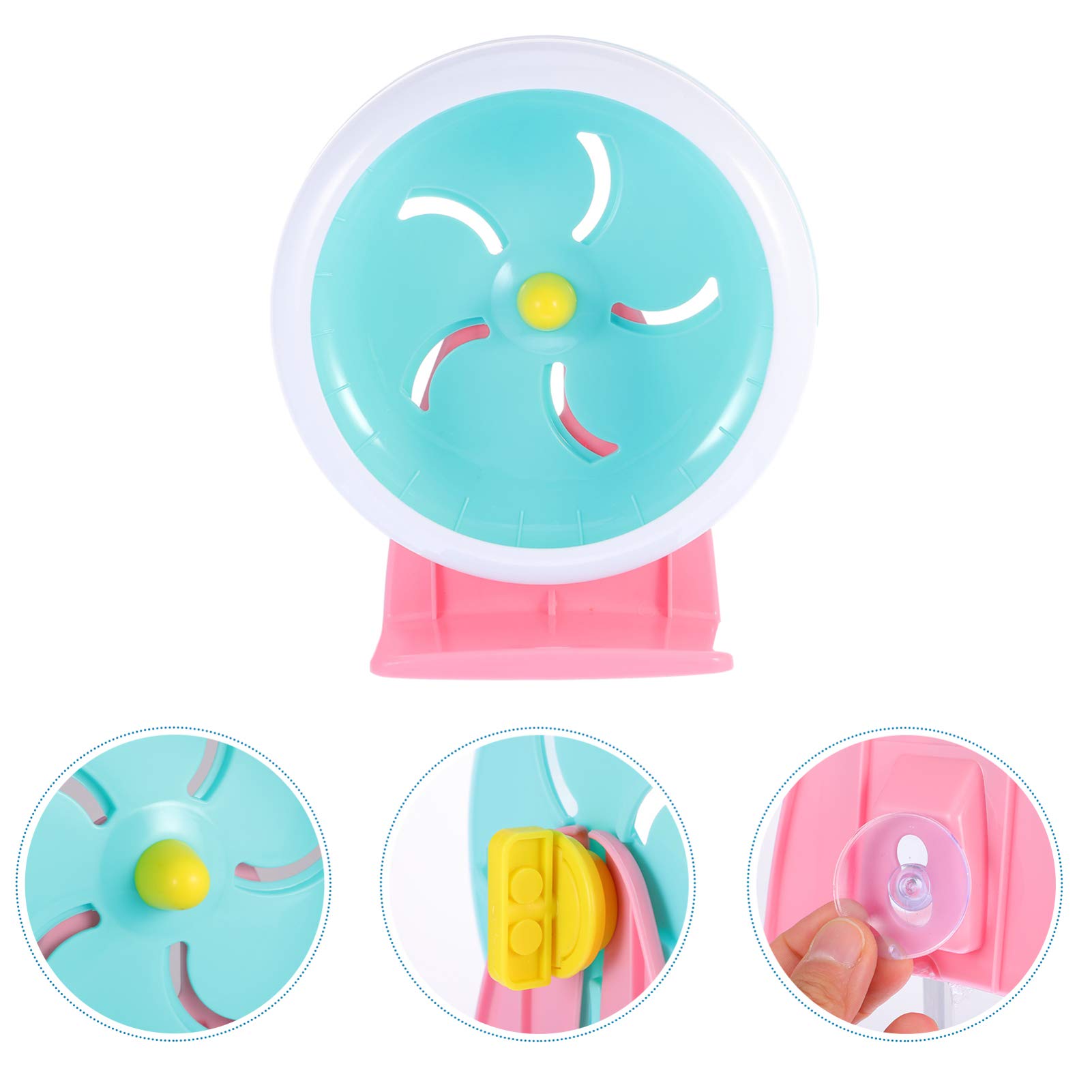 Balacoo Hamster Exercise Wheel - Small Animal Running Wheel Treadmill for Hamsters, Mice, Rats - Durable PP Plastic Pet Toy for Cage Fitness & Playtime - Perfect for Small Pet Exercise and Entertainment