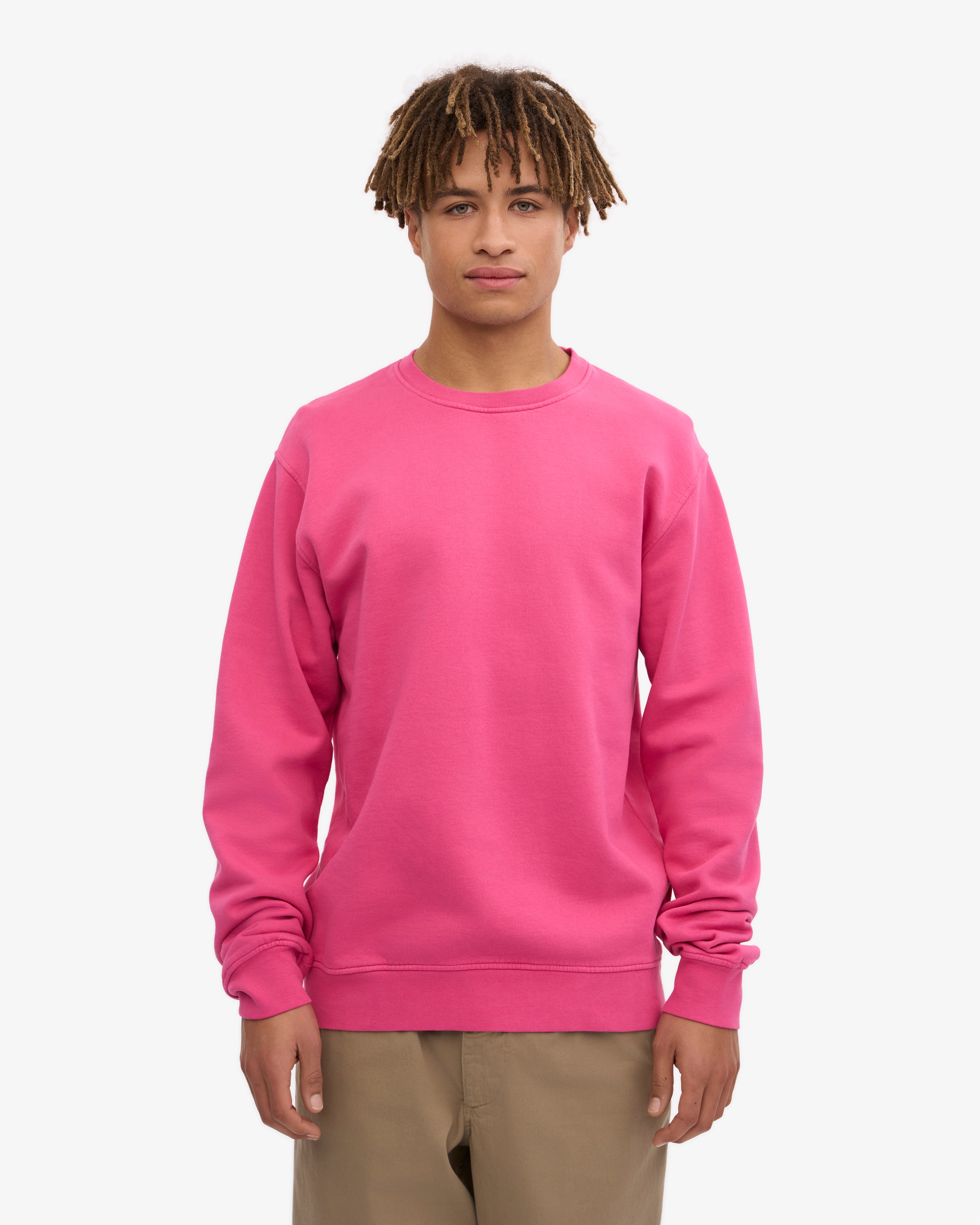 Classic Organic Cotton Crew Neck T-Shirt - Soft Bubblegum Pink Color - Perfect for Casual Wear, Everyday Outfits & Loungewear