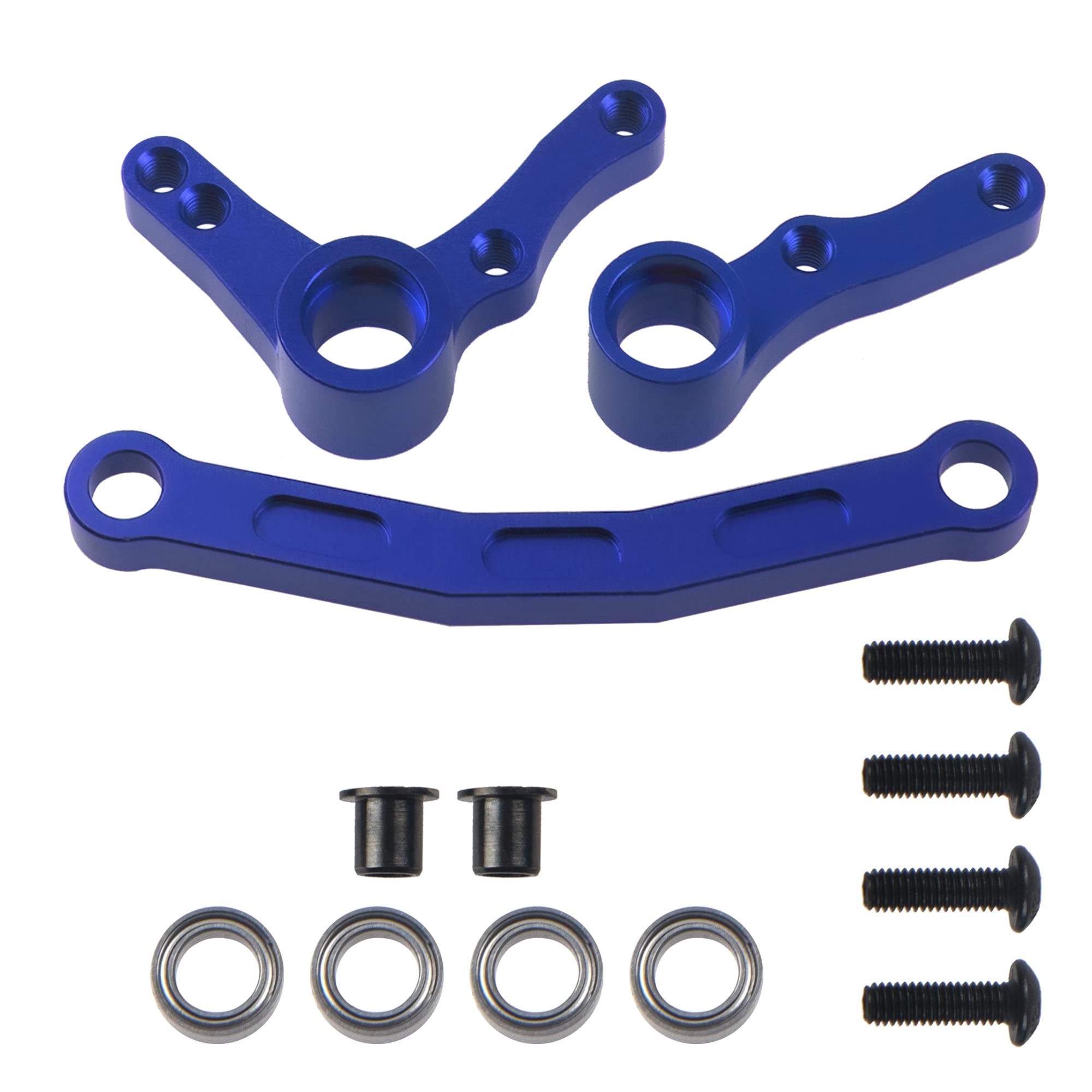ShareGoo RC Steering Assembly & Clutch Set with Bearing - Compatible with Redcat Blackout XTE/XBE/SC Pro 1/10 RC Monster Truck - Upgrade Parts for Enhanced Control & Durability (Blue) - Perfect for Off-Road Racing & RC Car Performance Upgrades