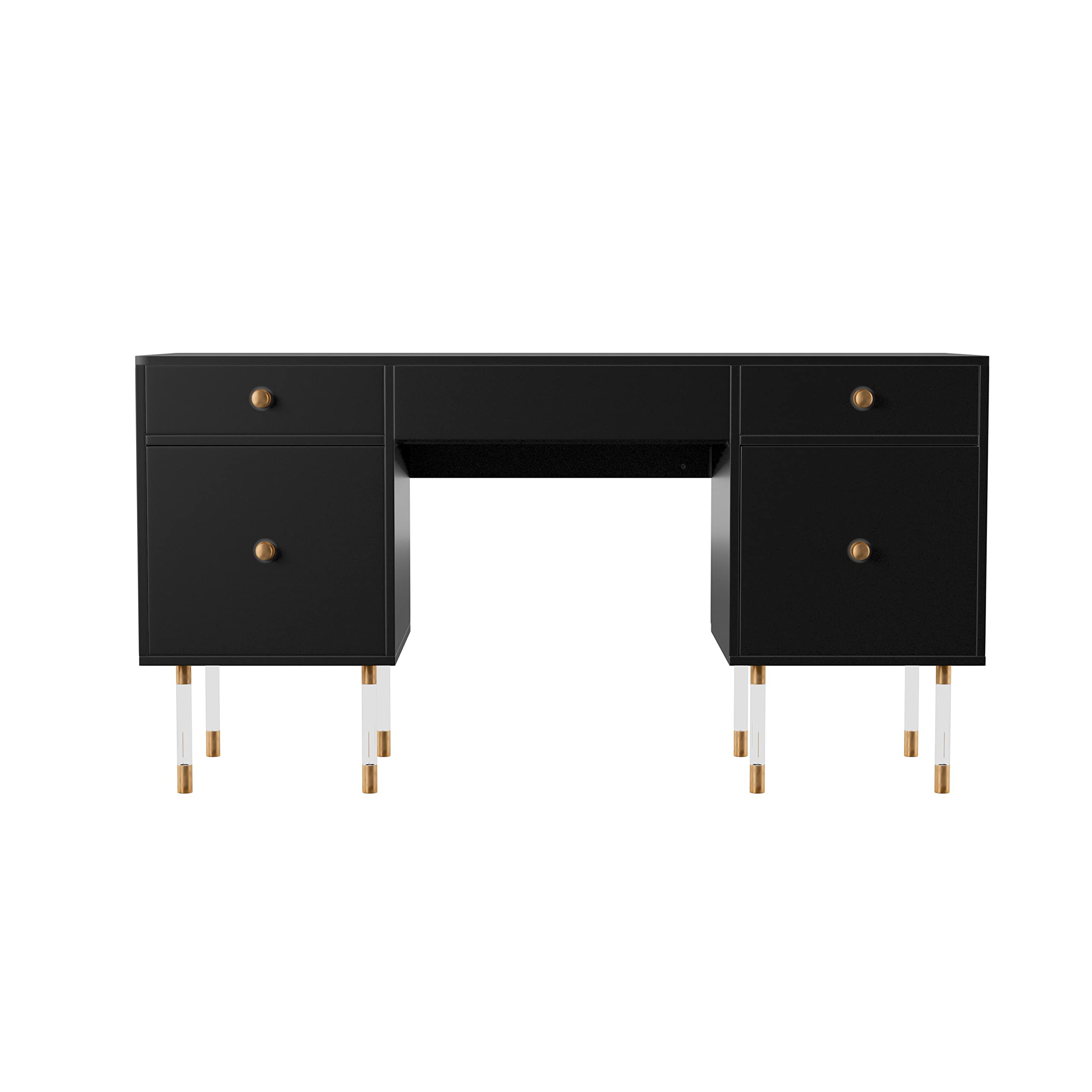 SEI Helston Black Desk - Home Office & Study Furniture