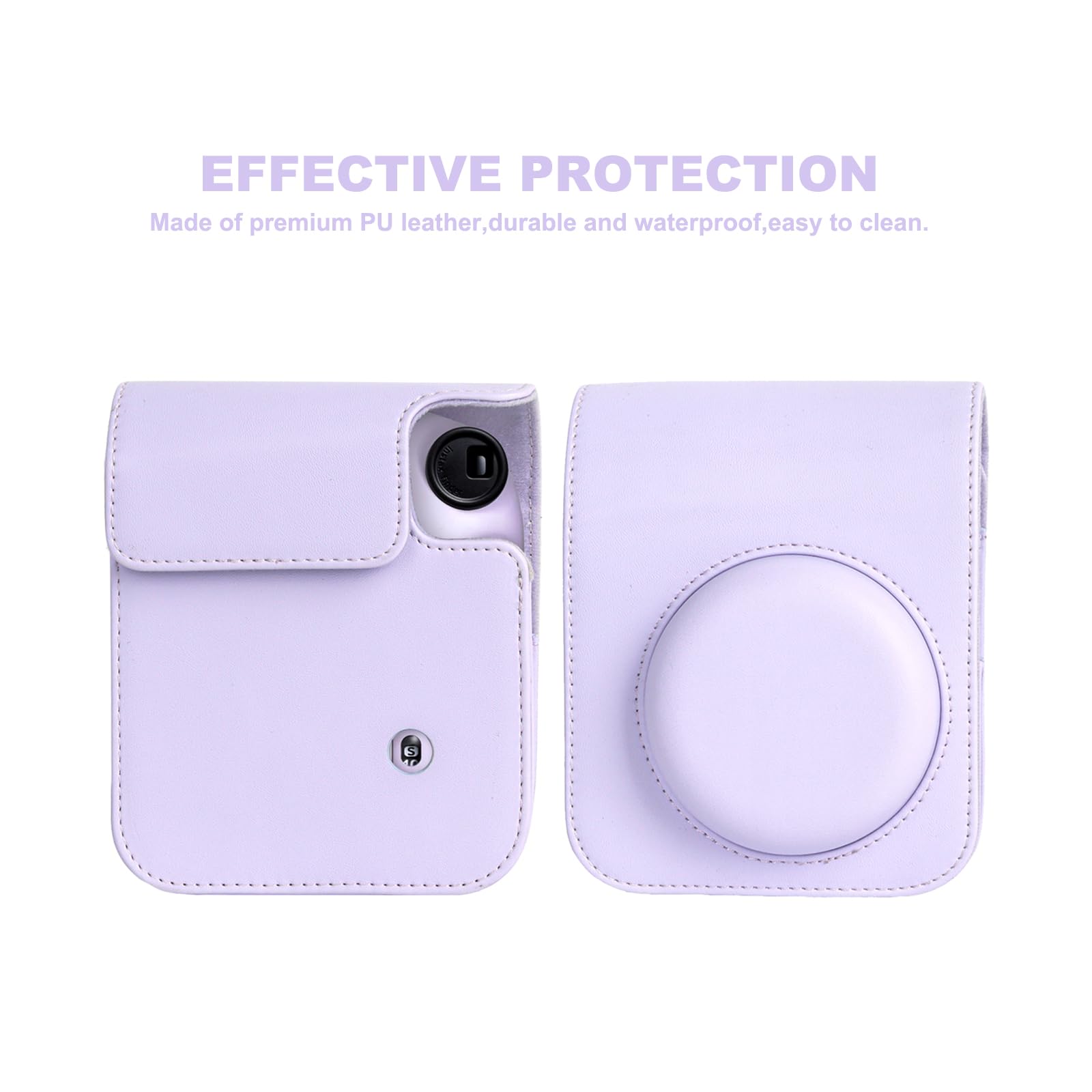 11 in 1 Accessories Kit for Fujifilm Instax Mini 12 Camera - Includes Camera Case, Photo Album, DIY Stickers, Wall Hanging Frame & Tabletop Frame (Lilac Purple) - Perfect for Travel, Parties, Home Decor & Gift Giving
