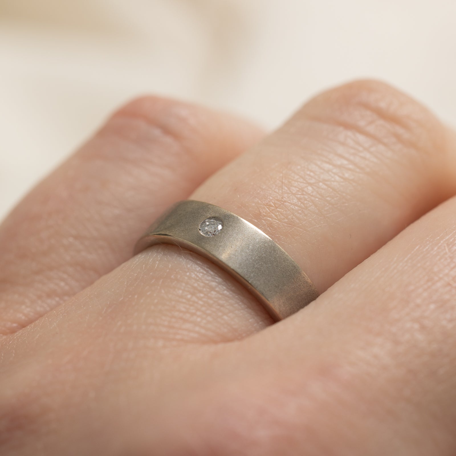 0.04ct Flush Set Diamond Wedding Band Ring - Size 5.75 | Elegant Minimalist Stackable Ring for Women | Perfect for Bridal, Anniversary & Everyday Wear