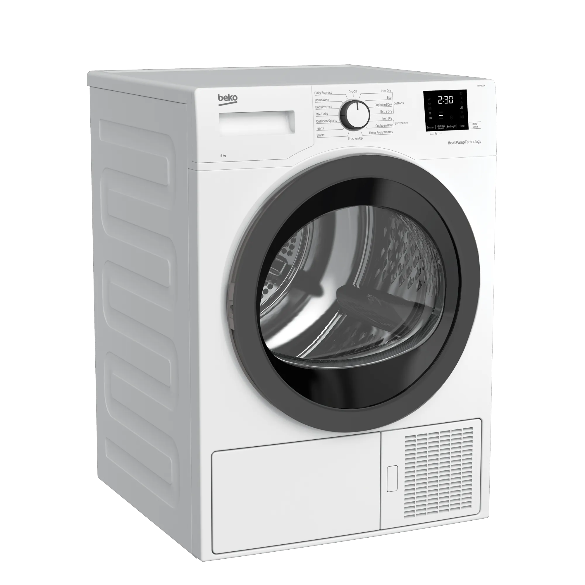 Beko 8kg Heat Pump Dryer BDP810W - Energy Efficient Laundry Solution for Home & Apartment Use
