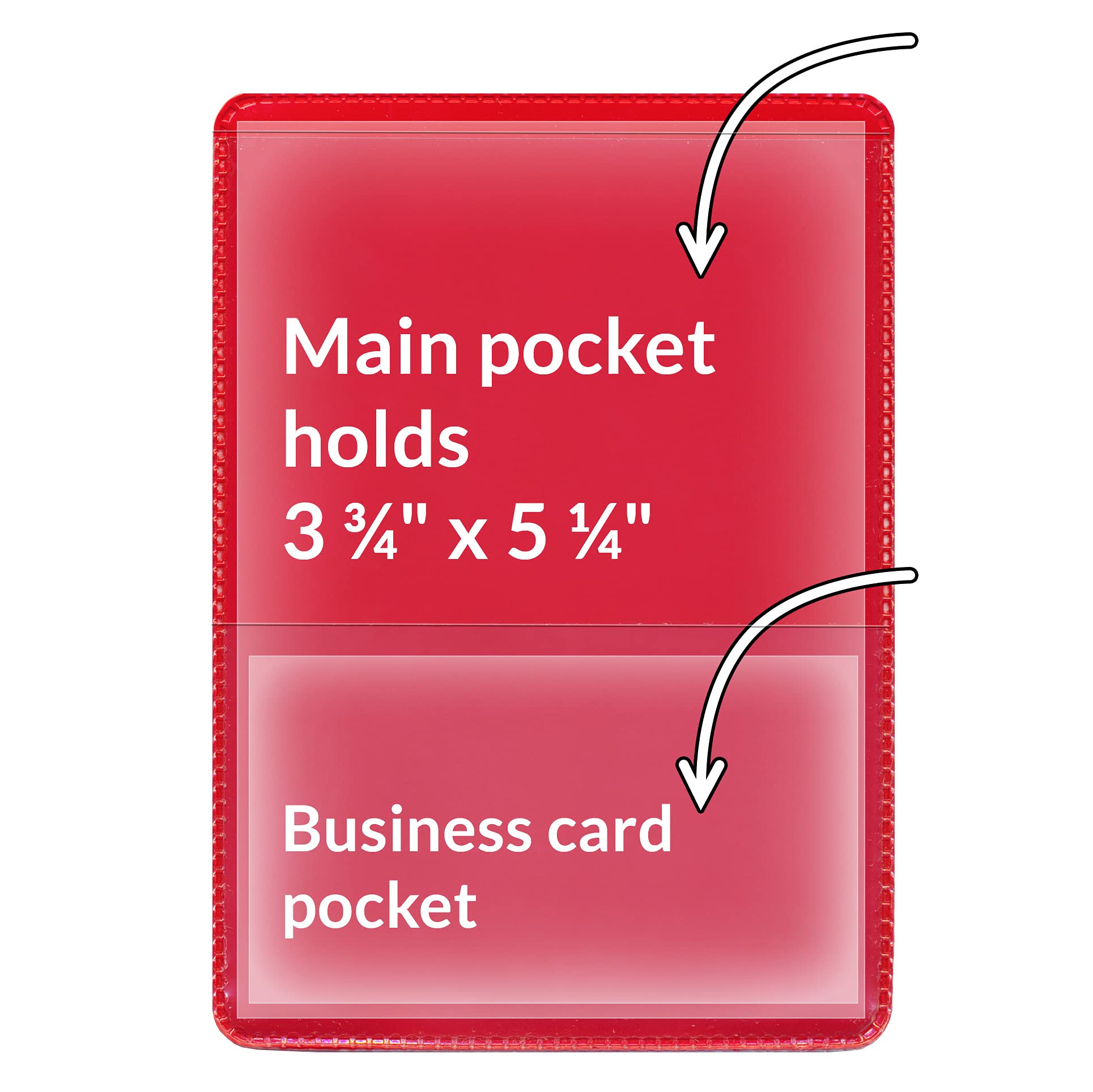 STORE SMART - 25 Pack Red-Back Auto Insurance & ID Card Holders (RFS20-R25) - Waterproof & Durable Wallet Organizer for Car, Truck, and Motorcycle Documents