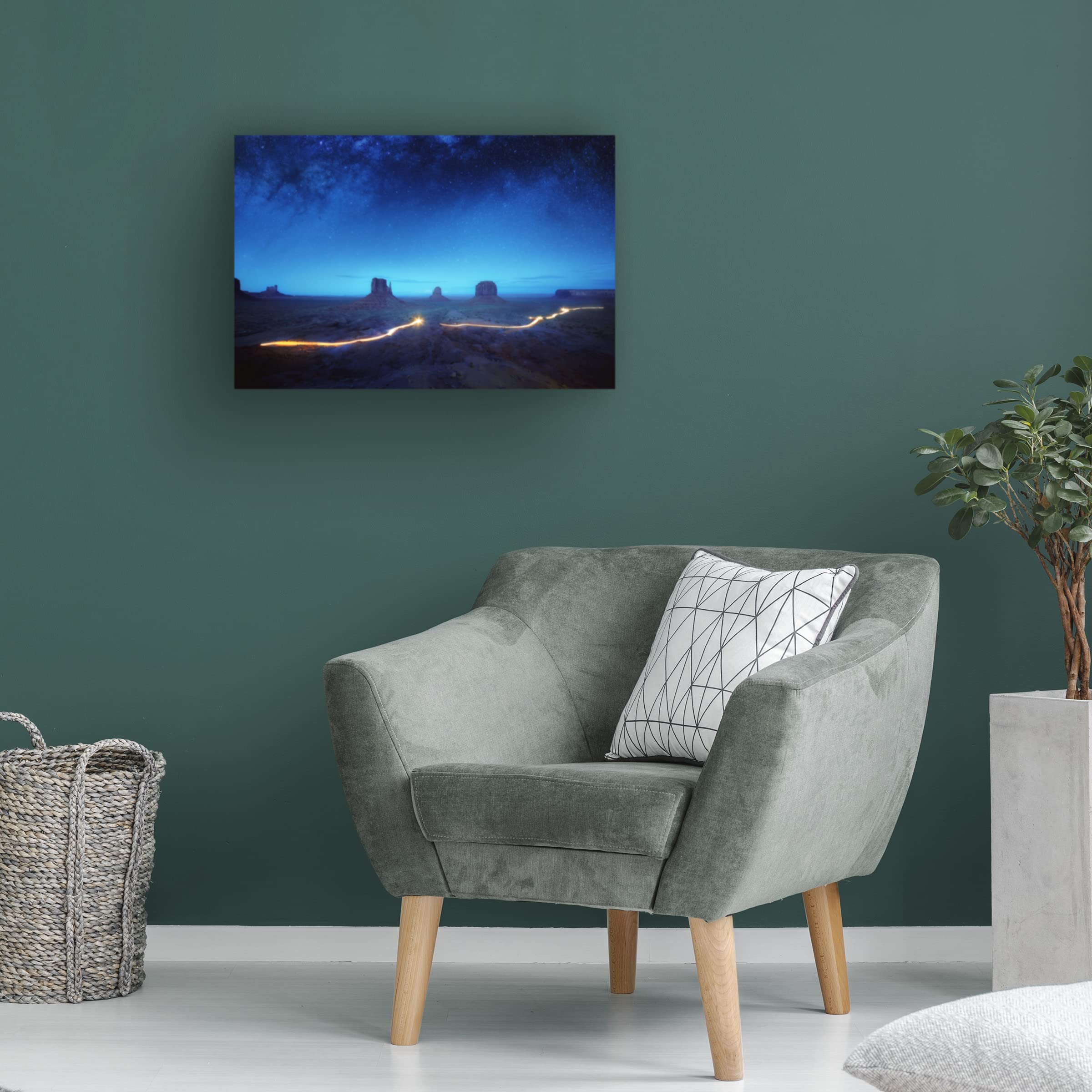 Trademark Fine Art 'Magic Monument Valley' Canvas Wall Art by Juan Pablo | Stunning Landscape Painting for Living Room, Bedroom & Office Decor