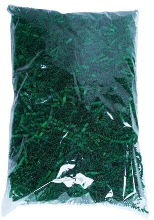 JPPL Eco-Friendly Shredded Crinkle Cut Paper - 100g Pack (Green) for Gift Wrapping, Basket Filling, Party Confetti & Decoration | Reusable, Sustainable Packaging for E-commerce & Home Use