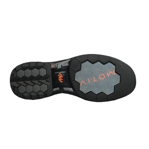 Motiv Men's Propel Black Carbon Orange Left Hand Bowling Shoes - Comfortable & Durable for League Play & Tournament Performance