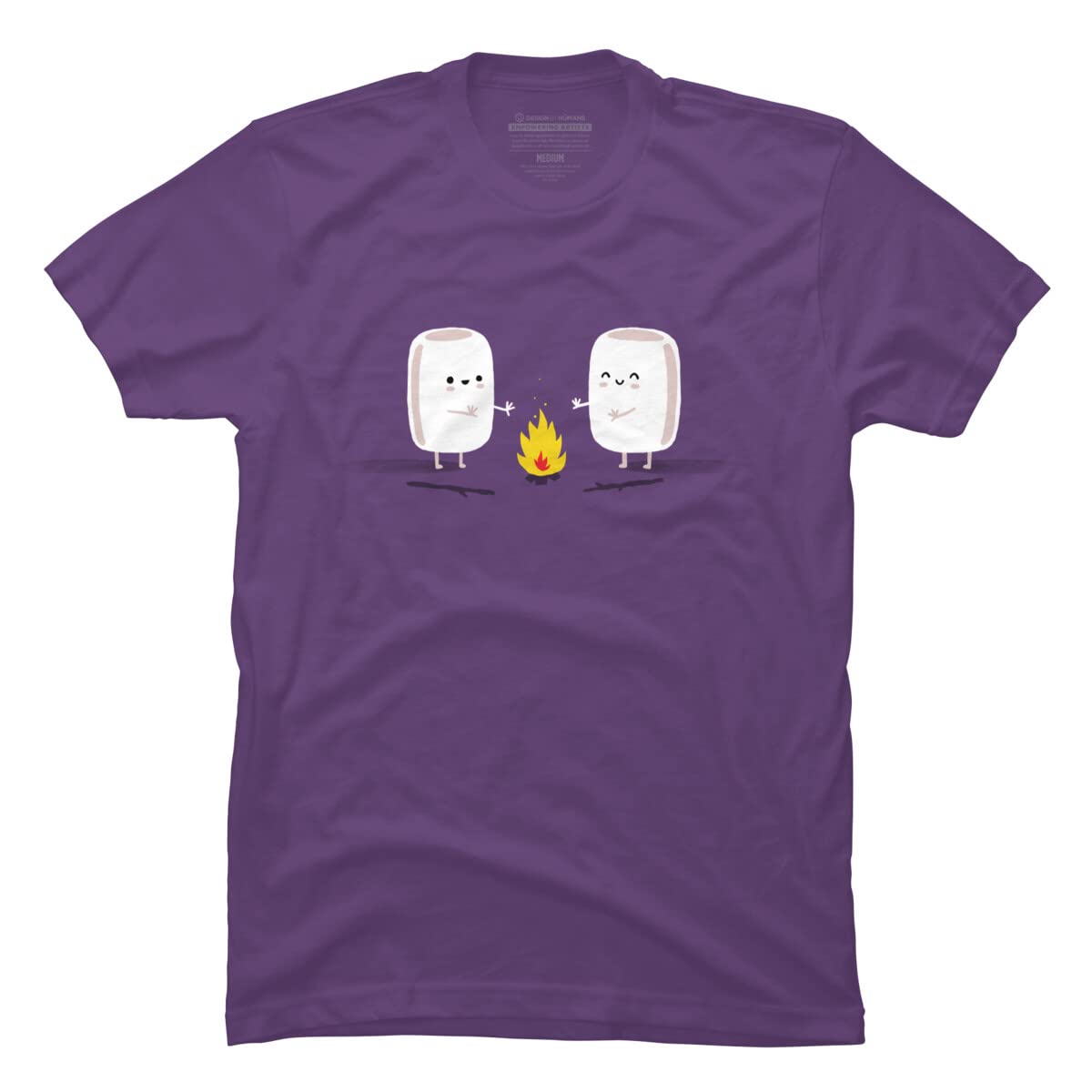 Design By Humans Men's Marshmallows Graphic T-Shirt by Laurxy - Soft Cotton Tee for Casual Wear & Street Style Outfits