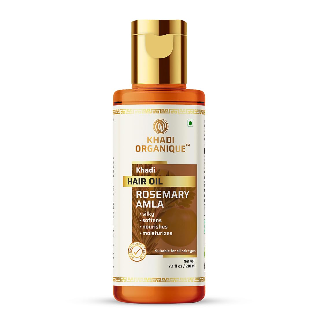 Organic Rosemary Amla Hair Oil for Hair Growth & Anti Hair Fall - Anti Dandruff Treatment for Silky Soft Hair (210ml) - Promotes Healthy Scalp & Stronger Hair for Men & Women