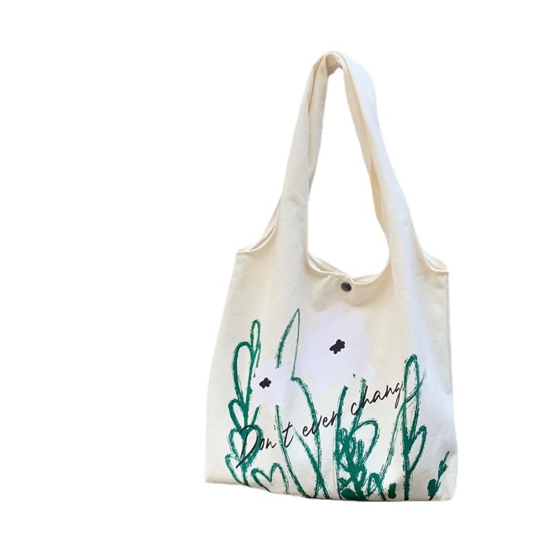 Stylish Printed Cotton Canvas Tote Bag with Zipper - Eco-Friendly Reusable Shopping Bag for Women | Perfect for Groceries, Beach, Work & Travel