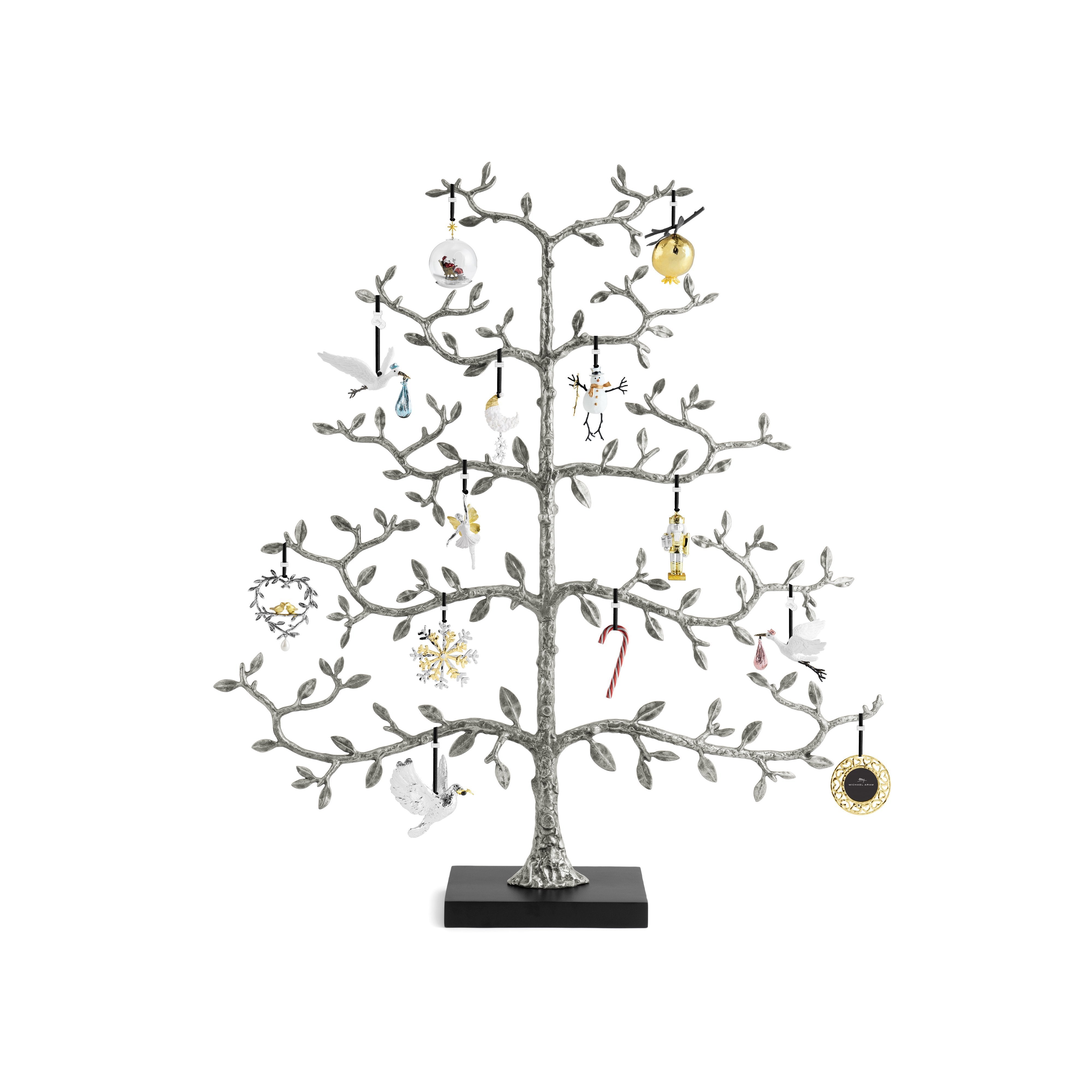 Espalier Christmas Ornament Tree - Elegant Wall-Mounted Holiday Decor for Home, Office & Festive Parties | Perfect for Living Room, Mantel & Winter Weddings