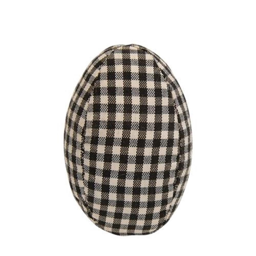 Black and White Gingham Egg Holder - Cute Farmhouse Kitchen Decor for Easter, Breakfast or Dining Table Display - Perfect for Egg Storage, Farmhouse Style Home Decor and Country Kitchen Accessories