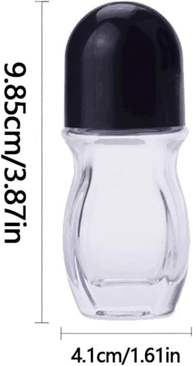 Glass Roller Bottles with Plastic Roller Ball - Leak Proof Essential Oil Containers for Perfume, Cosmetics & Aromatherapy | Perfect for DIY Skincare, Travel & Massage Therapy