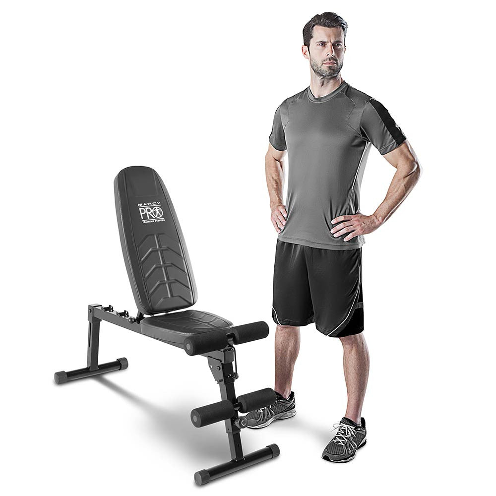 Marcy Pro Utility Bench PM 10110 - Adjustable Weight Bench for Home Gym Workouts - Perfect for Strength Training, Dumbbell Exercises & Full-Body Workouts