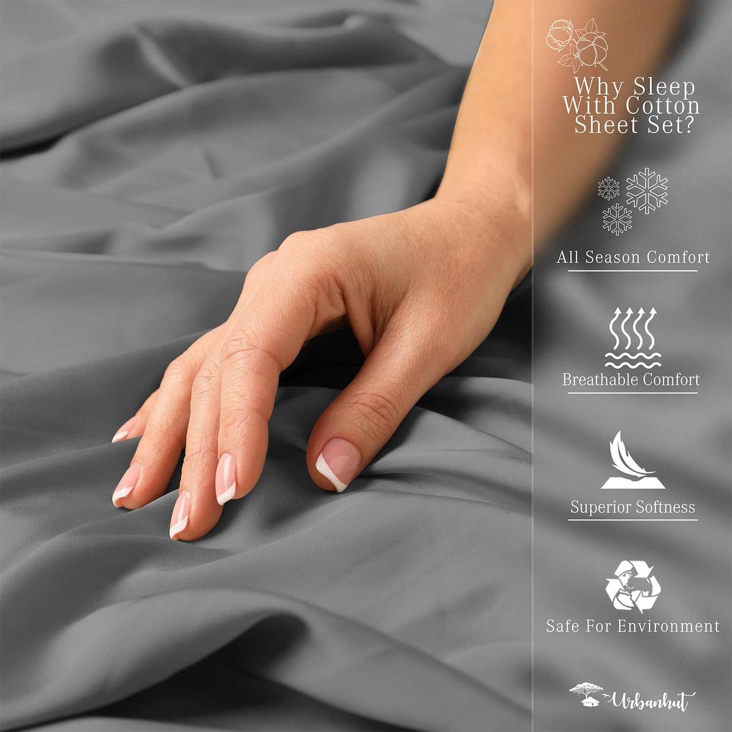 Premium 700 Thread Count Egyptian Cotton Sheets - California King Size 4-Piece Set | Luxury Sateen Weave Bedding for Hotel-Style Comfort | 16