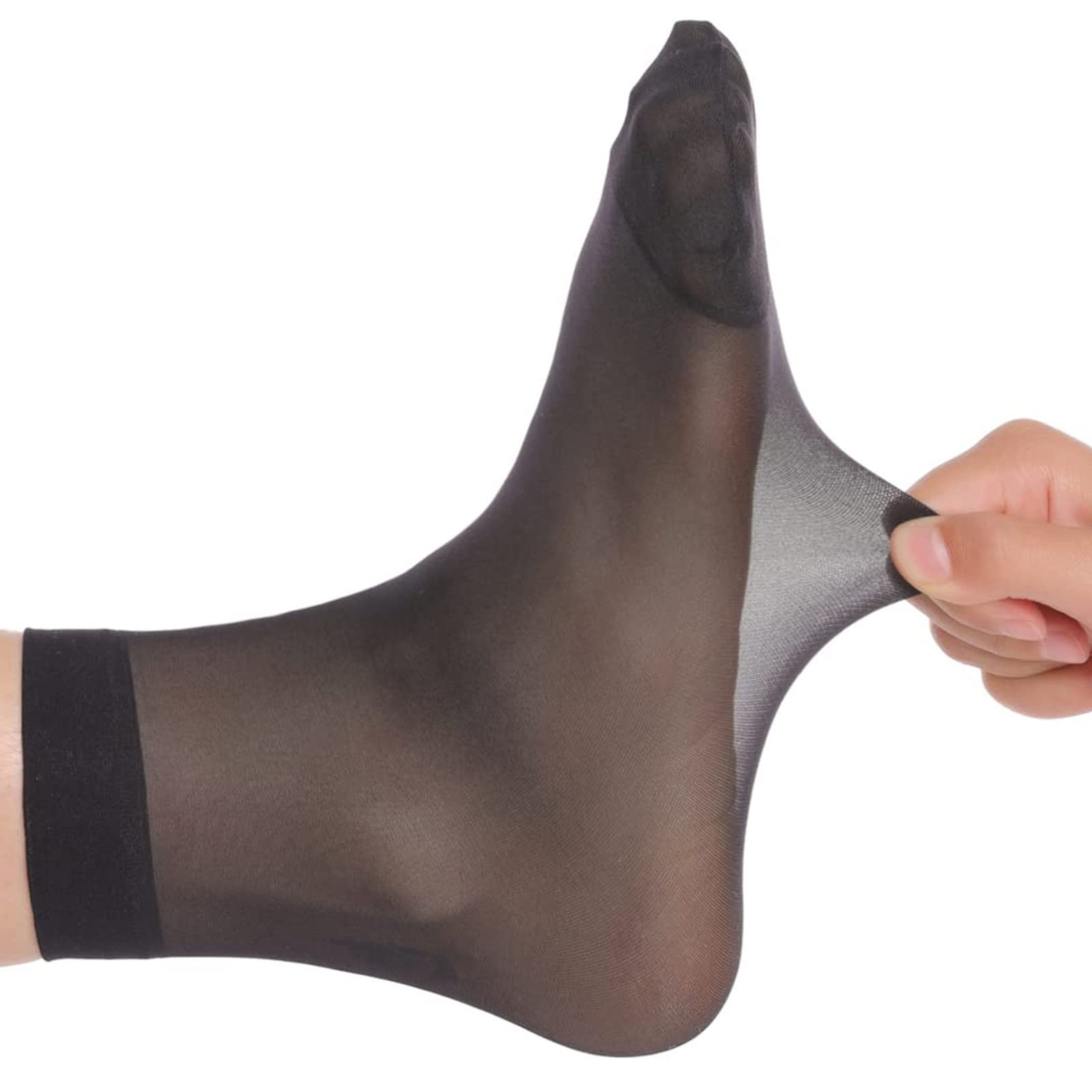 Niuwa Women's Sheer Ankle Socks 5-Pack - Ultra Thin Nylon Dress Socks for Work & Casual Wear