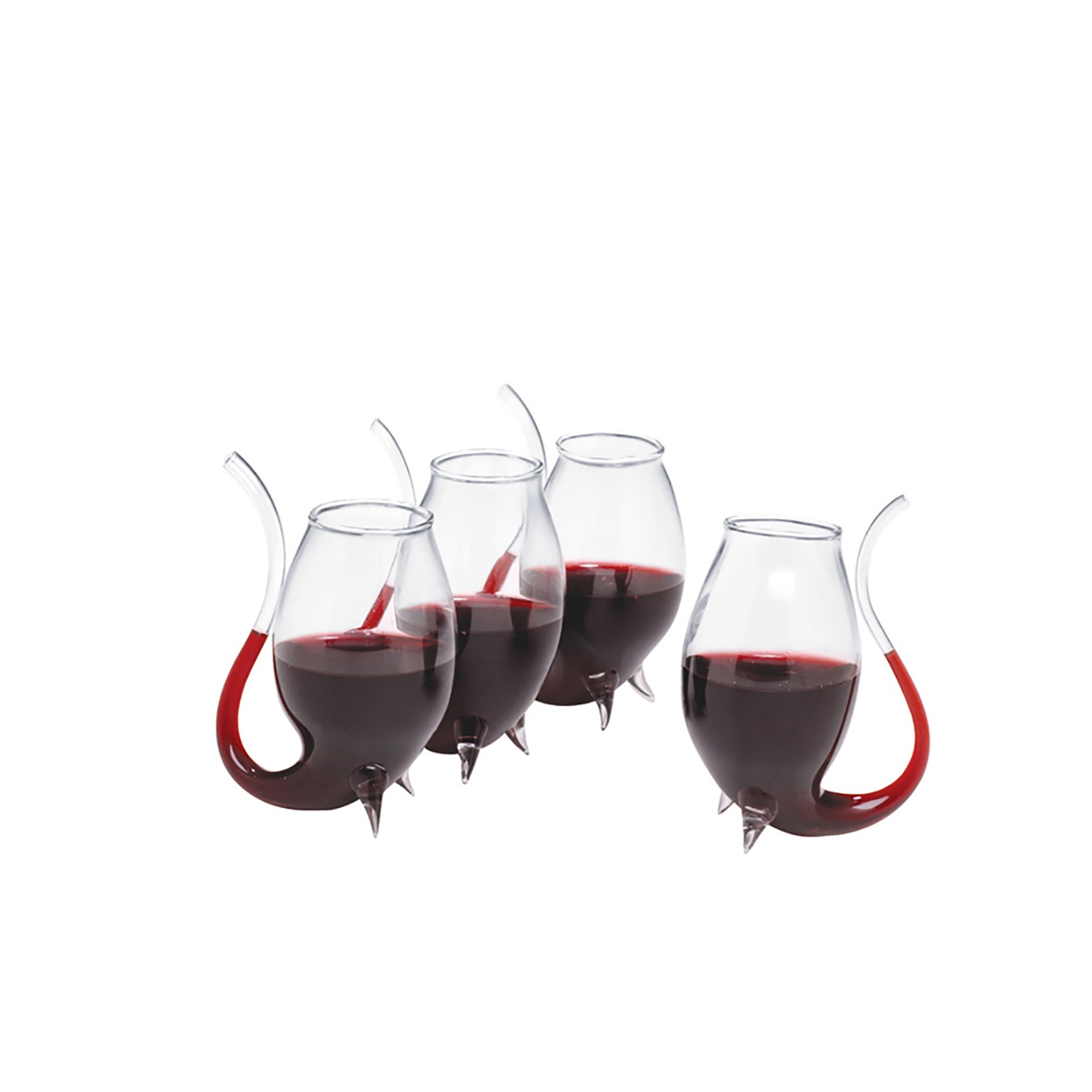 Hand-Blown Porto Sippers Set of 4 - Elegant Glass Drinking Cups for Wine, Cocktails & Juice - Perfect for Dinner Parties, Weddings & Home Entertaining