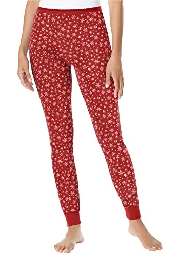 Comfort Choice Women's Plus Size Thermal Waffle Lounge Pants - Soft Fleece-Lined Long Underwear Bottoms for Winter Warmth | Perfect for Lounging, Sleeping & Cold Weather Activities