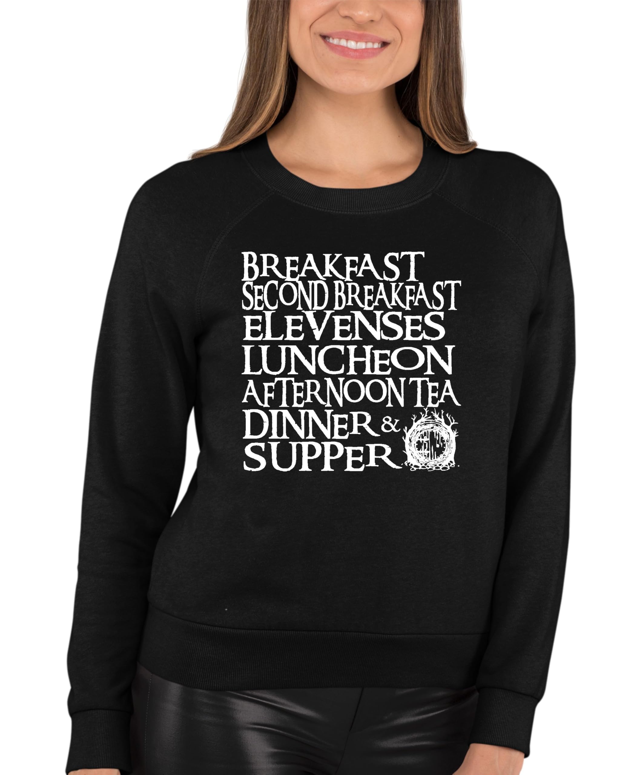 Go All Out Adult The Seven Daily Meals Sweatshirt Crewneck - Comfortable Casual Pullover for Men & Women | Perfect for Daily Wear, Lounge & Street Style