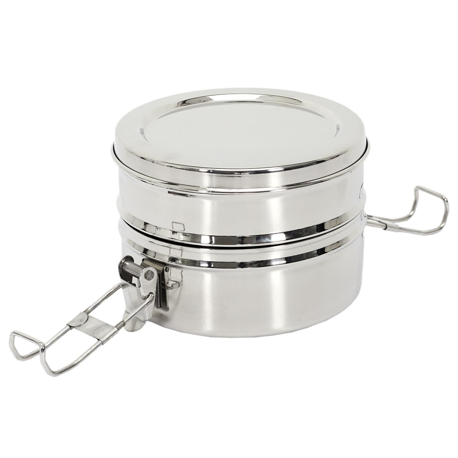 Stainless Steel Round Lunch Box 1400ml - Le Studio 41-1K-425 Insulated Food Container for Office, School & Picnics | Silver Color | BPA Free Meal Prep Container