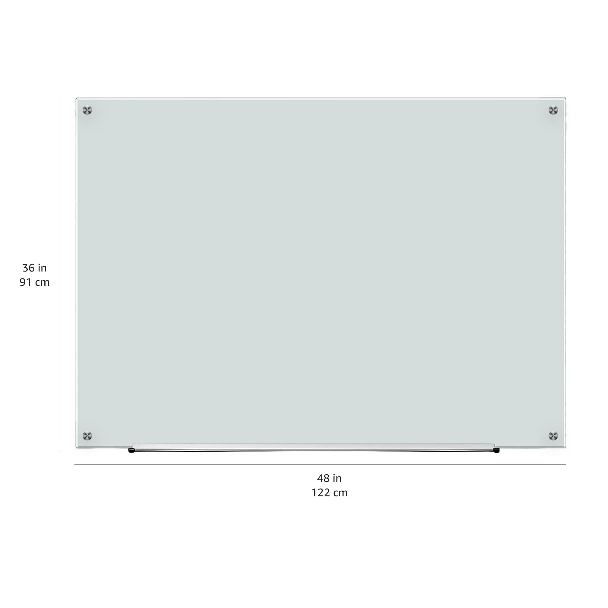 Amazon Basics Magnetic Glass Dry-Erase Board - 48