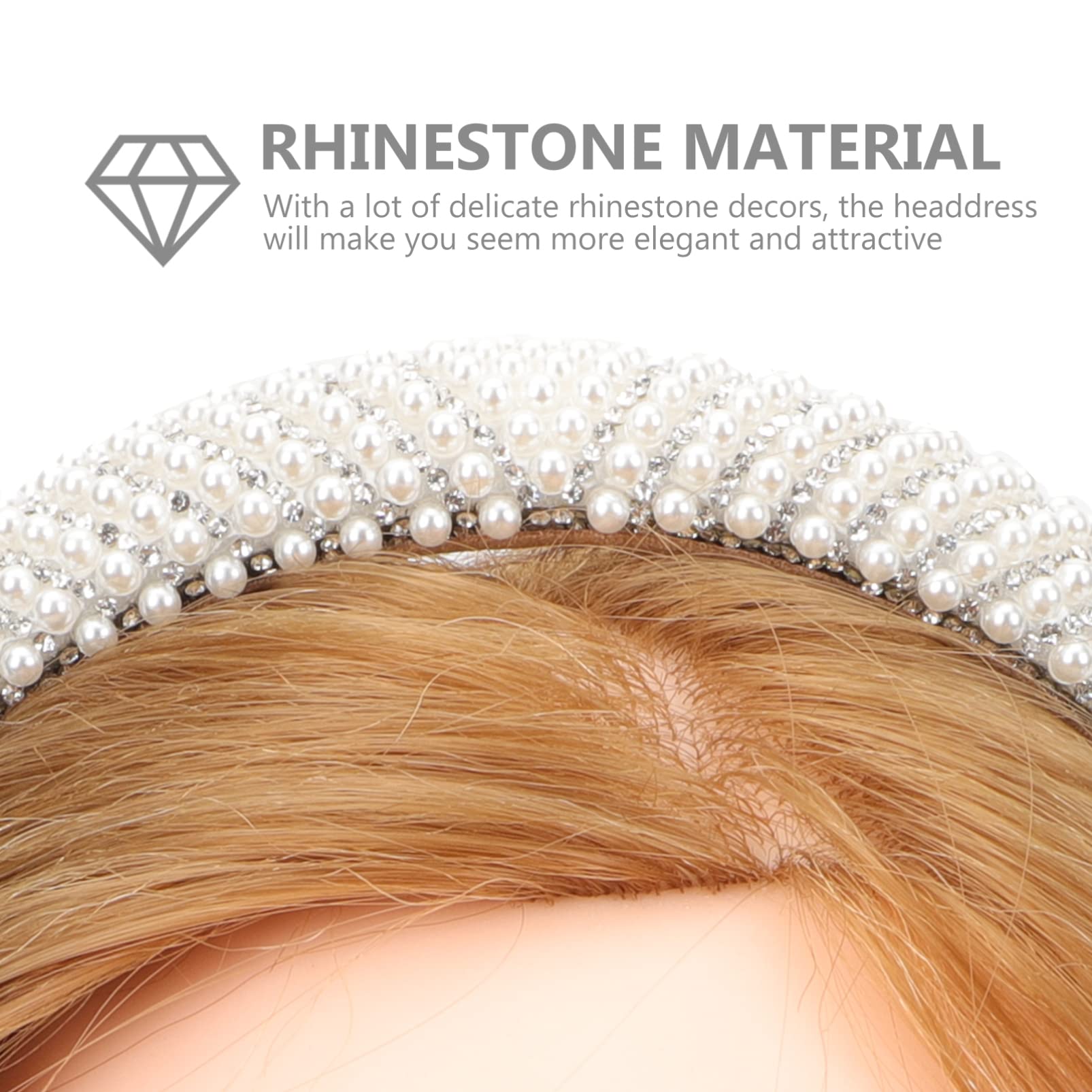 FOMIYES Women's Fashion Pearl Headband - Elegant White Wild Fabric Hair Accessories for Women & Girls | Perfect for Weddings, Parties & Everyday Wear