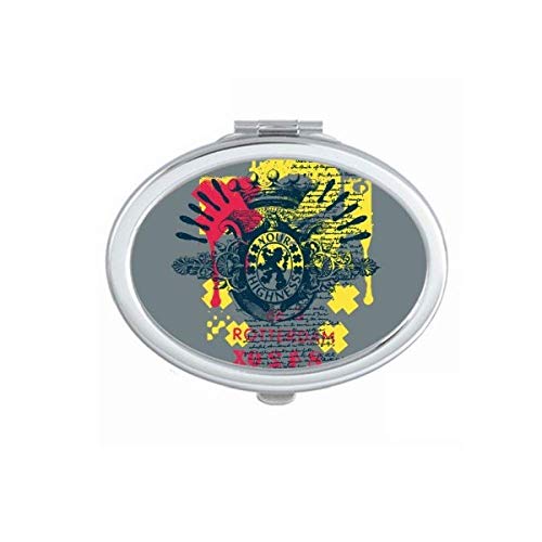 DIYthinker Graffiti Street Lion Crown Mirror - Portable Foldable Double-Sided Hand Mirror for Makeup, Travel & Vanity | Your Highness Inspired Design for Home & On-the-Go Use