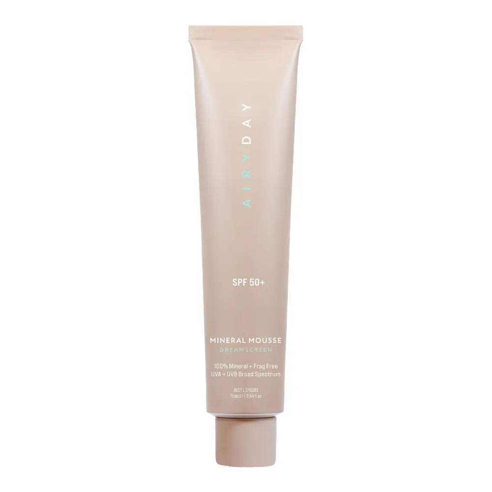 Airyday Mineral Mousse SPF50+ Dreamscreen 75ml | Natural Sunscreen for Face & Body | Lightweight, Non-Greasy Formula | Perfect for Beach, Swimming & Outdoor Activities