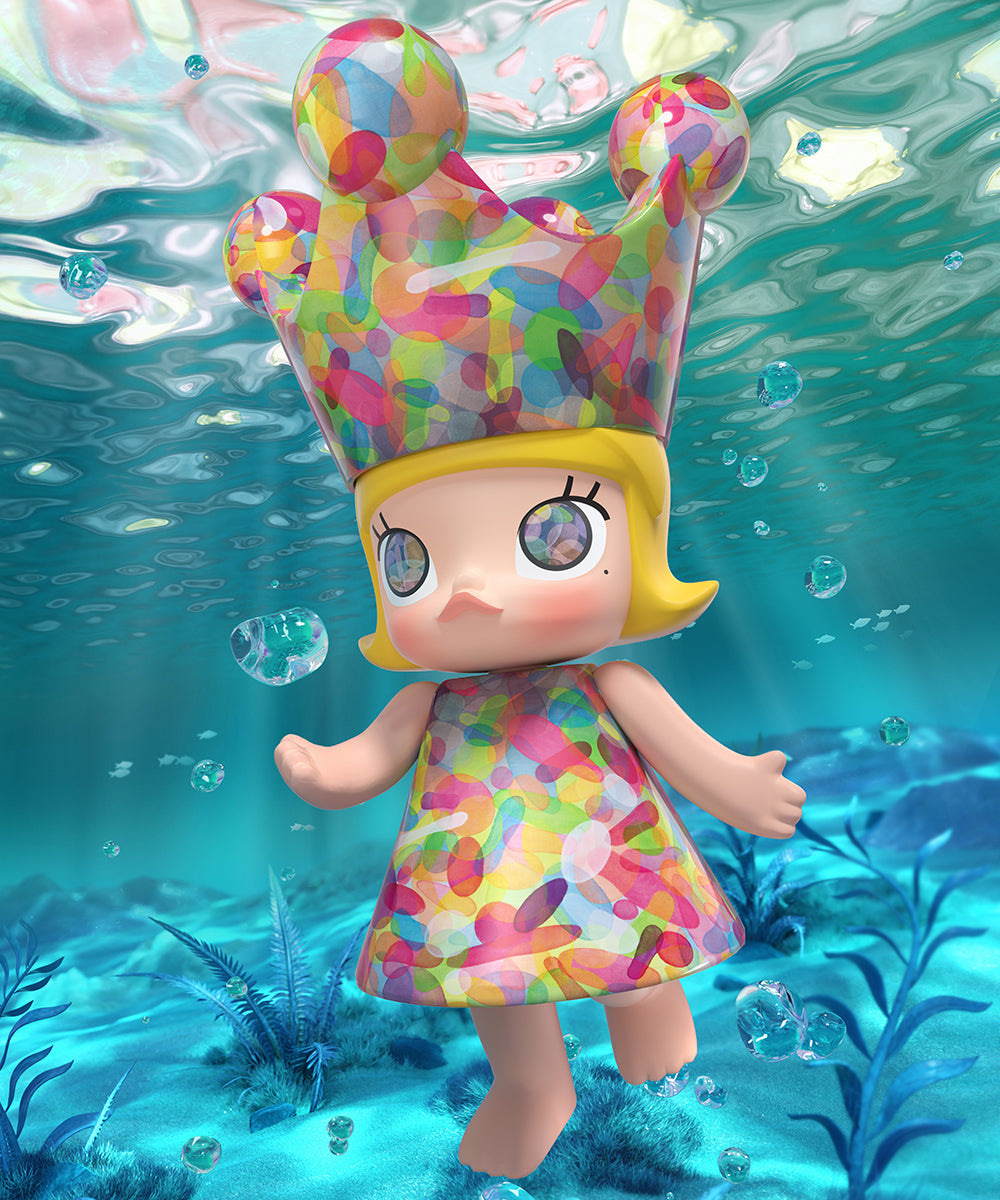 POP MART MEGA Royal Molly 1000% Huang Yuxing Bubbles Limited Edition Collectible Art Toy - Perfect for Display, Gifts & Anime Collections