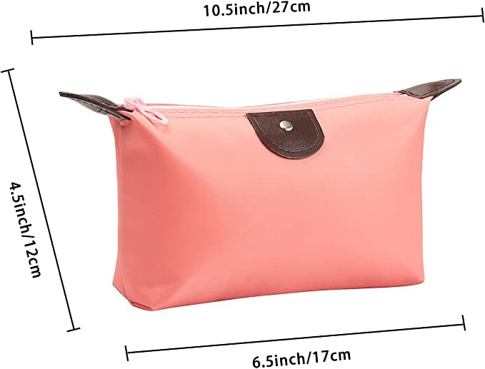 Trexee 5-Piece Small Makeup Bags Set - Waterproof Cosmetic Organizer Pouch with Zipper for Purse, Travel, Gym & Daily Use - Multicolor Travel Accessories for Women & Teens