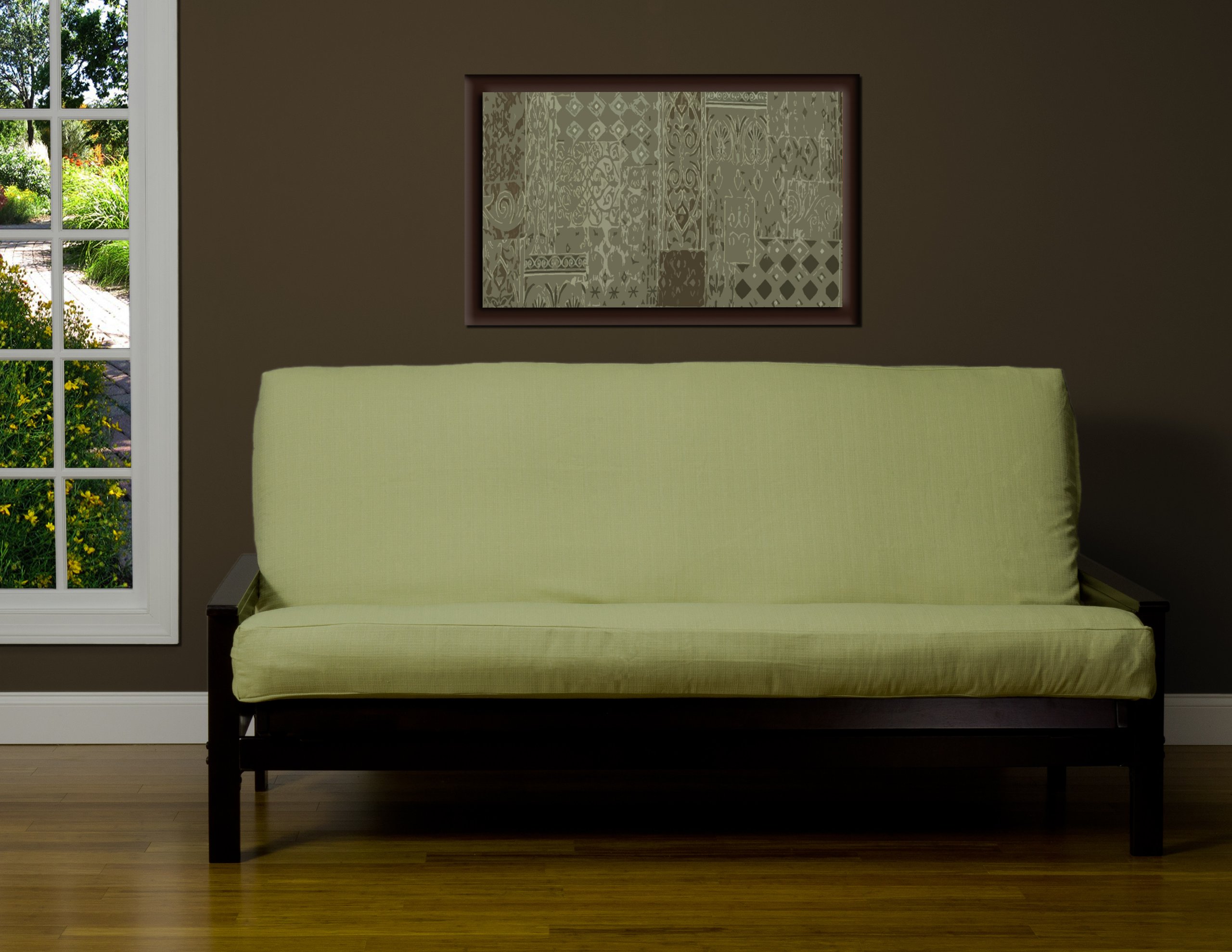Linen Hillside Futon Cover - Removable Full Size Sofa Bed Slipcover (Futon Frame & Mattress Sold Separately) | Breathable Fabric for Living Room, Dorm & Guest Room Decor