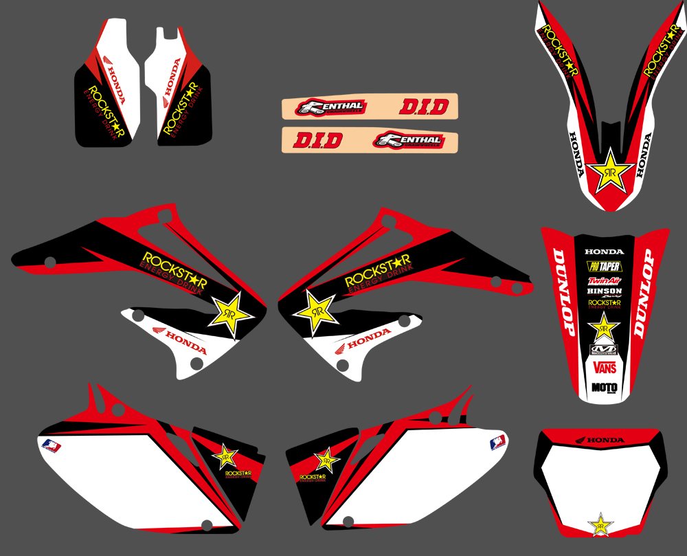 3M Custom Motocross Motorcycle Decals & Stickers Graphics Kit for Honda CRF450R/CRF450 (2002-2004 Models) - Durable Vinyl Decals for Bike Customization, Racing & Off-Road Adventures