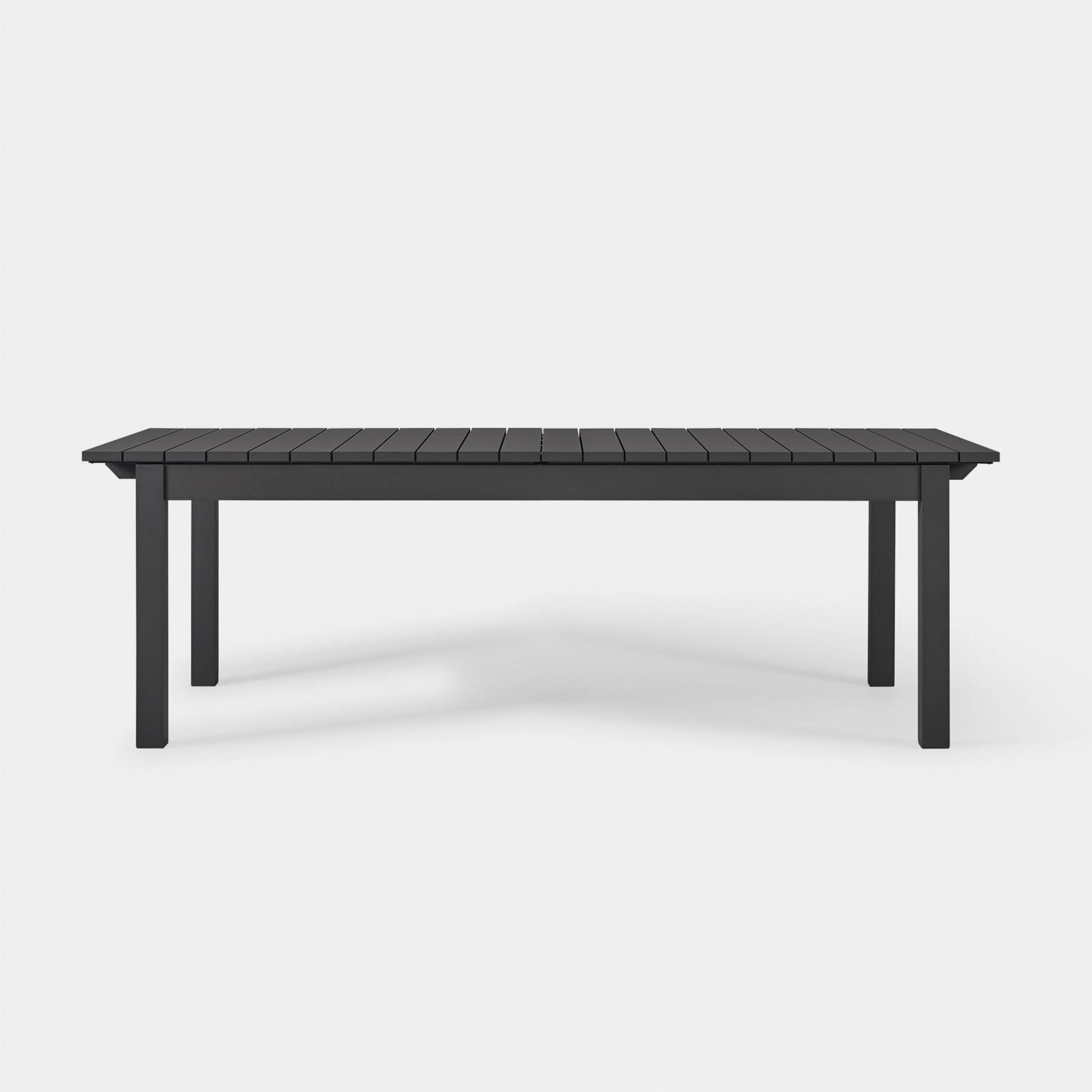 Pacific Aluminum Extension Dining Table - Expandable for 6 to 10 People, Modern Outdoor/Indoor Use - Perfect for Patio, Garden, or Large Family Gatherings