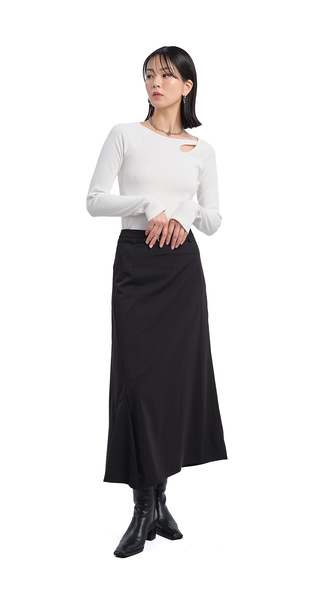 Elegant Long Sleeve Boat Neck Blouse for Women - Perfect for Office Wear, Date Nights & Casual Outings