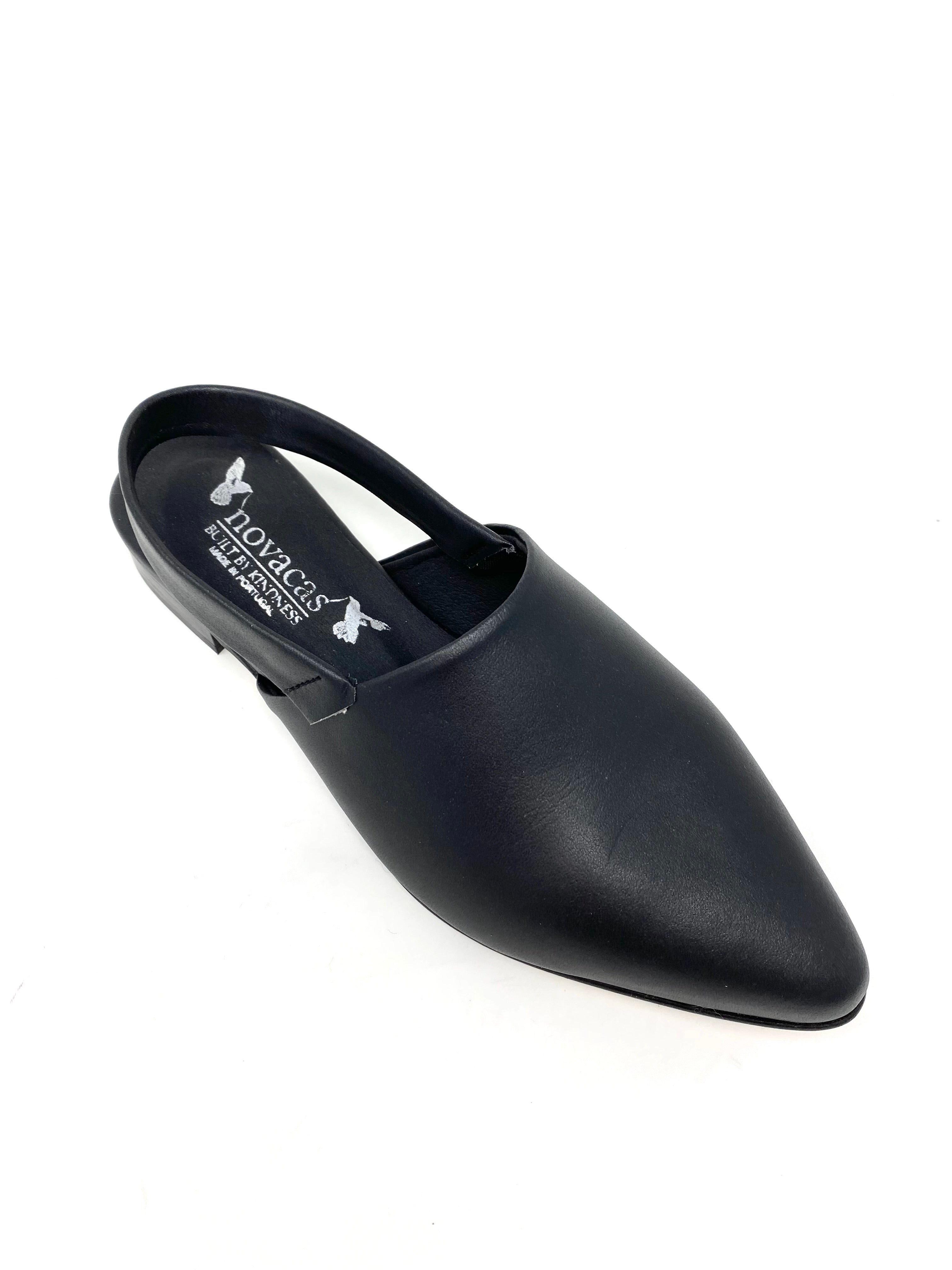 Novacas Bianca Black Mule Shoes - Comfortable & Stylish Slip-On Loafers for Women | Perfect for Office, Casual Outfits & Everyday Wear