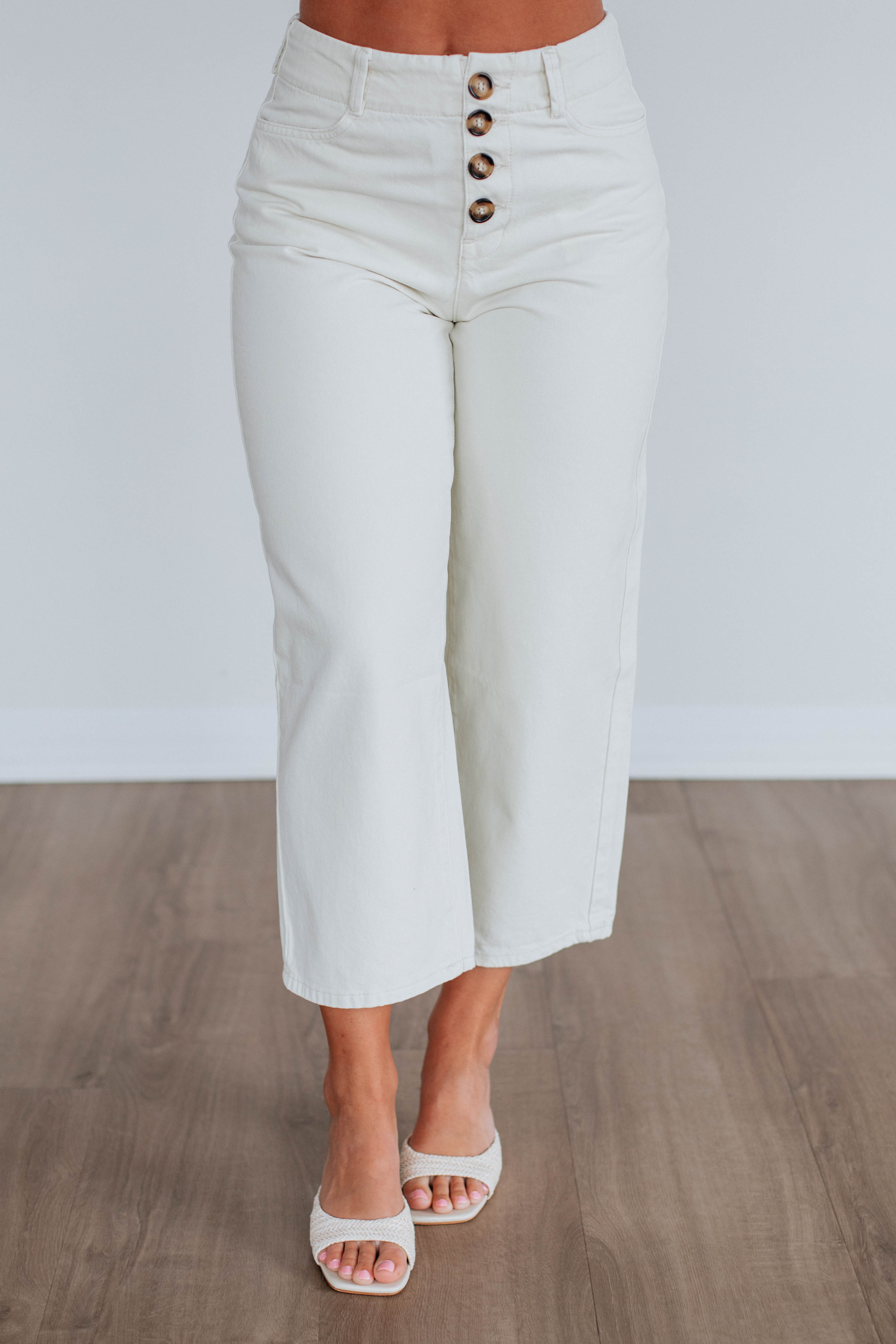 Blithe Women's Wide Leg Pants - High Waisted Linen Trousers for Summer | Comfortable & Breathable Casual Office Pants (Ecru) - Perfect for Work, Travel & Everyday Wear