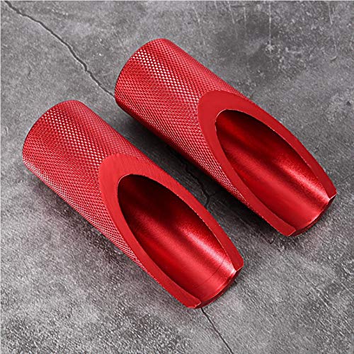 2PCS Red Aluminum Alloy Motorcycle Foot Pegs - Compatible with Honda, Universal Fit Footrest Accessories - Durable Footboard for Highway & Off-Road Riding - Perfect for Cruisers & Sport Bikes