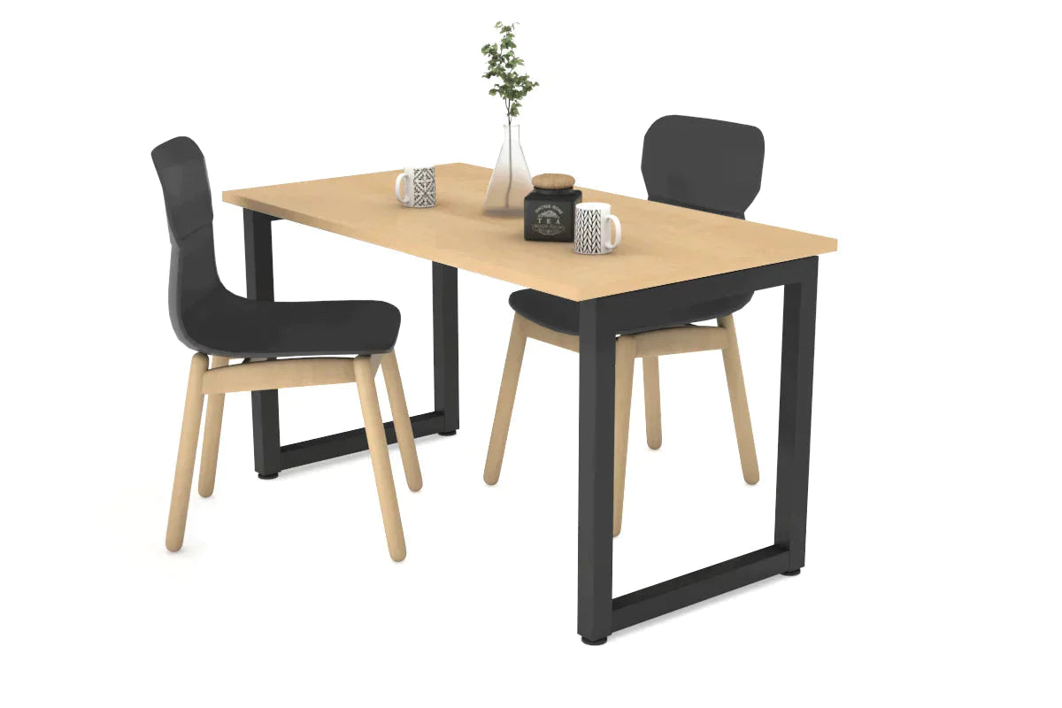 Quadro Loop Legs Table - 1000L x 600W Modern Dining Table with Metal Frame - Perfect for Dining Room, Kitchen, or Office Workspace